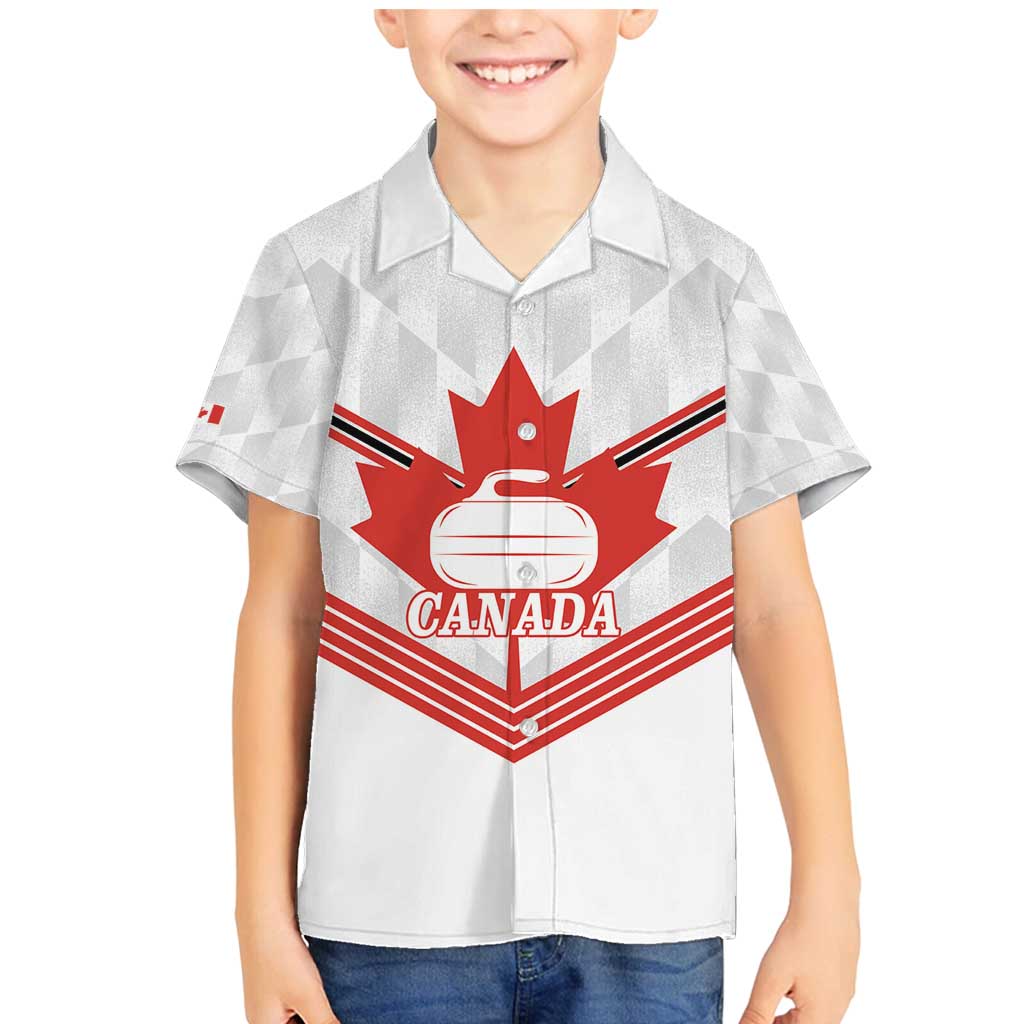 Personalized Canada Curling Family Matching Mermaid Dress and Hawaiian Shirt Maple Leaf White Version - Wonder Print Shop