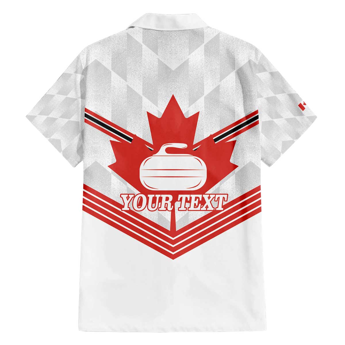 Personalized Canada Curling Family Matching Off The Shoulder Long Sleeve Dress and Hawaiian Shirt Maple Leaf White Version - Wonder Print Shop
