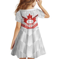 Personalized Canada Curling Family Matching Puletasi and Hawaiian Shirt Maple Leaf White Version - Wonder Print Shop