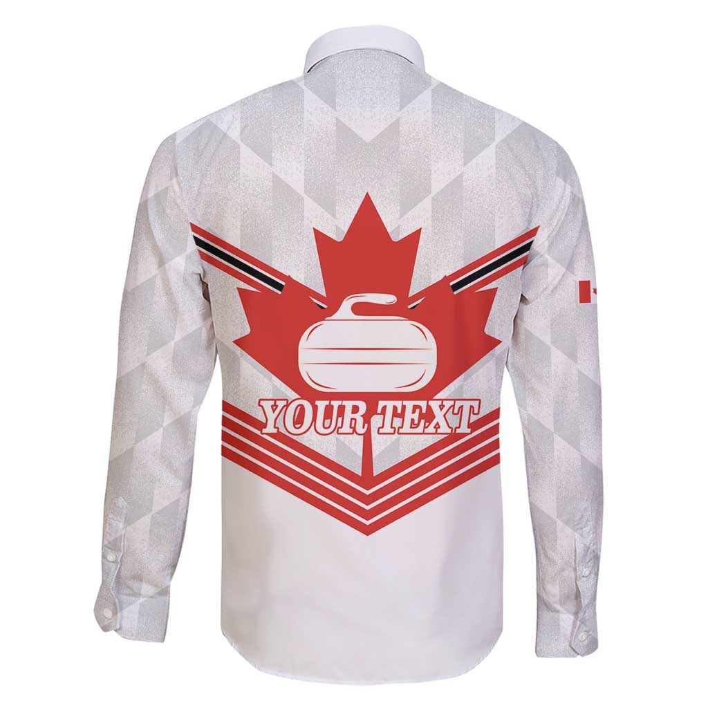 Personalized Canada Curling Family Matching Short Sleeve Bodycon Dress and Hawaiian Shirt Maple Leaf White Version - Wonder Print Shop