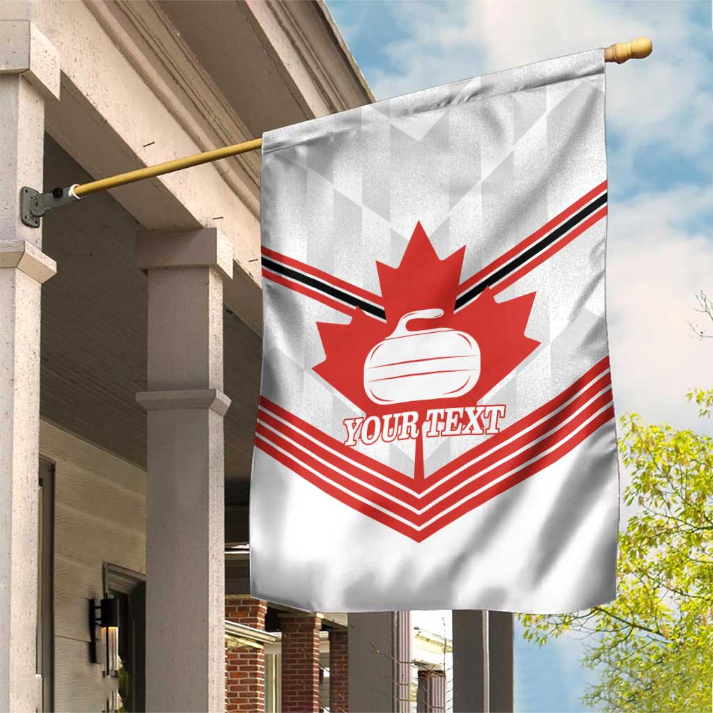 Personalized Canada Curling Garden Flag Maple Leaf White Version - Wonder Print Shop