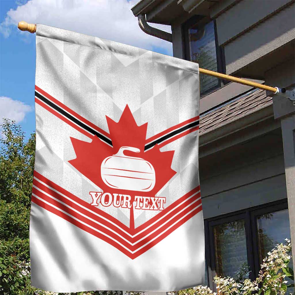 Personalized Canada Curling Garden Flag Maple Leaf White Version - Wonder Print Shop