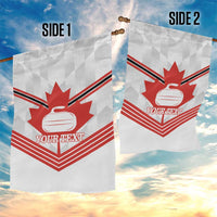 Personalized Canada Curling Garden Flag Maple Leaf White Version - Wonder Print Shop