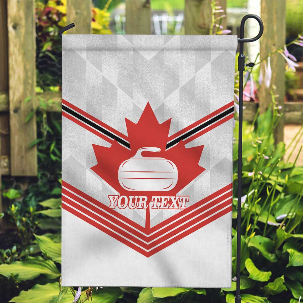 Personalized Canada Curling Garden Flag Maple Leaf White Version - Wonder Print Shop