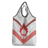 Personalized Canada Curling Grocery Bag Maple Leaf White Version - Wonder Print Shop