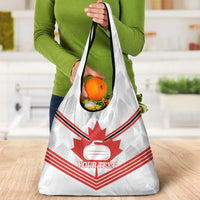 Personalized Canada Curling Grocery Bag Maple Leaf White Version - Wonder Print Shop