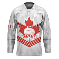 Personalized Canada Curling Hockey Jersey Maple Leaf White Version - Wonder Print Shop