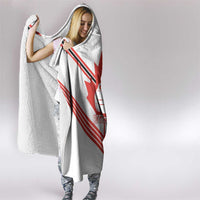 Personalized Canada Curling Hooded Blanket Maple Leaf White Version - Wonder Print Shop