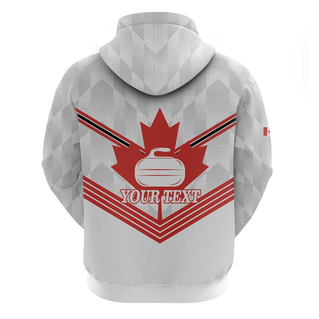 Personalized Canada Curling Hoodie Maple Leaf White Version - Wonder Print Shop