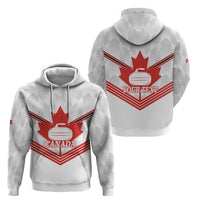 Personalized Canada Curling Hoodie Maple Leaf White Version - Wonder Print Shop