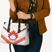 Personalized Canada Curling Leather Bag Maple Leaf White Version - Wonder Print Shop
