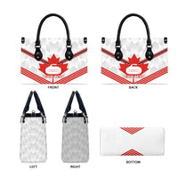 Personalized Canada Curling Leather Bag Maple Leaf White Version - Wonder Print Shop