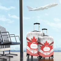 Personalized Canada Curling Luggage Cover Maple Leaf White Version - Wonder Print Shop