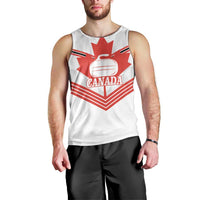 Personalized Canada Curling Men Tank Top Maple Leaf White Version - Wonder Print Shop