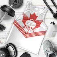 Personalized Canada Curling Men Tank Top Maple Leaf White Version - Wonder Print Shop