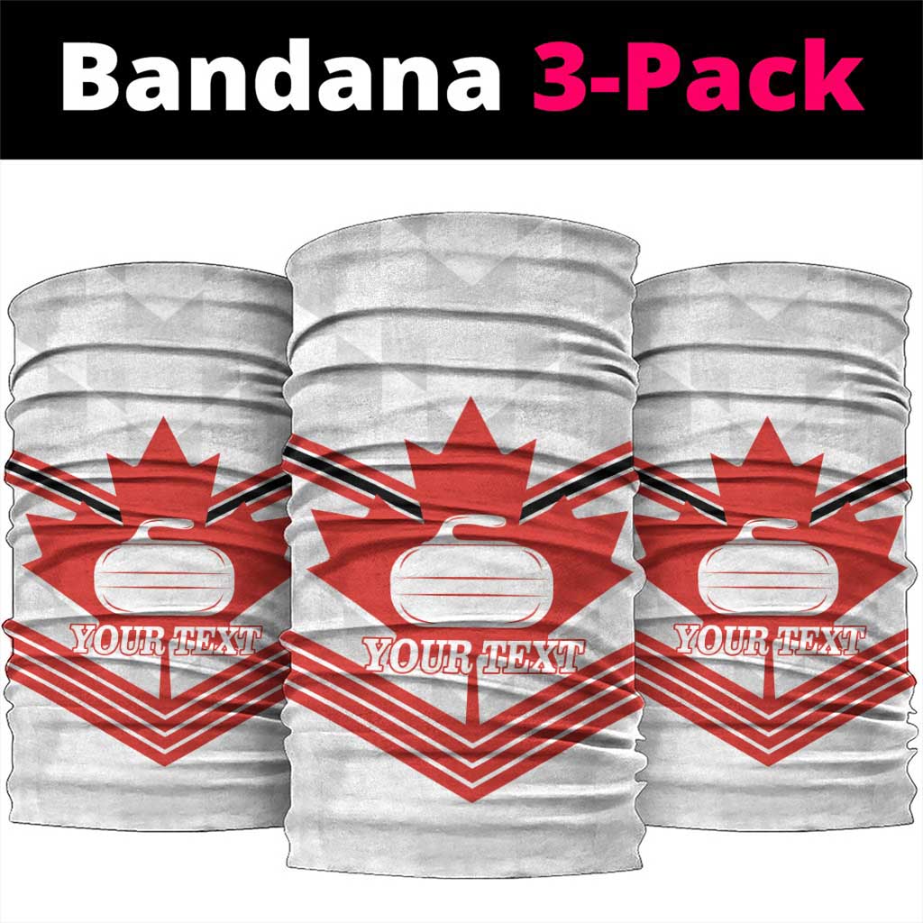 Personalized Canada Curling Neck Gaiter Maple Leaf White Version - Wonder Print Shop