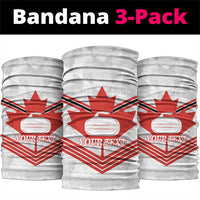 Personalized Canada Curling Neck Gaiter Maple Leaf White Version - Wonder Print Shop