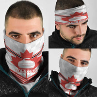 Personalized Canada Curling Neck Gaiter Maple Leaf White Version - Wonder Print Shop