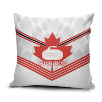 Personalized Canada Curling Pillow Cover Maple Leaf White Version - Wonder Print Shop
