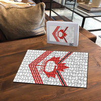 Personalized Canada Curling Puzzle Maple Leaf White Version - Wonder Print Shop