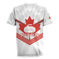 Personalized Canada Curling Rugby Jersey Maple Leaf White Version - Wonder Print Shop