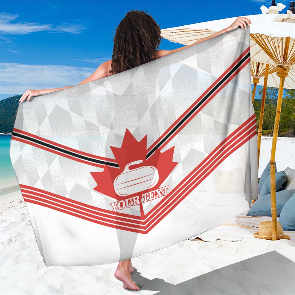 Personalized Canada Curling Sarong Maple Leaf White Version - Wonder Print Shop