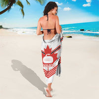Personalized Canada Curling Sarong Maple Leaf White Version - Wonder Print Shop