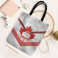 Personalized Canada Curling Tote Bag Maple Leaf White Version - Wonder Print Shop