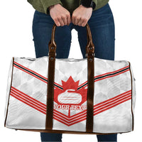 Personalized Canada Curling Travel Bag Maple Leaf White Version - Wonder Print Shop