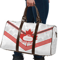 Personalized Canada Curling Travel Bag Maple Leaf White Version - Wonder Print Shop