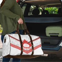 Personalized Canada Curling Travel Bag Maple Leaf White Version - Wonder Print Shop
