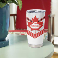 Personalized Canada Curling Tumbler Cup Maple Leaf White Version - Wonder Print Shop
