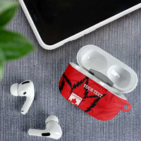 Custom Canada Curling AirPods Case Go Maple Leaf Marble Style - Wonder Print Shop
