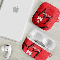 Custom Canada Curling AirPods Case Go Maple Leaf Marble Style - Wonder Print Shop