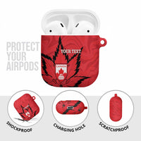 Custom Canada Curling AirPods Case Go Maple Leaf Marble Style - Wonder Print Shop