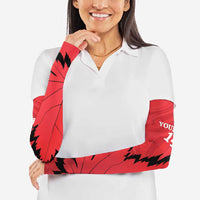 Custom Canada Curling Arm Sleeves Go Maple Leaf Marble Style - Wonder Print Shop