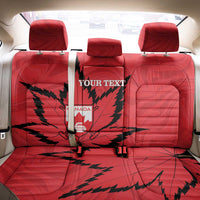 Custom Canada Curling Back Car Seat Cover Go Maple Leaf Marble Style - Wonder Print Shop