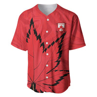 Custom Canada Curling Baseball Jersey Go Maple Leaf Marble Style - Wonder Print Shop
