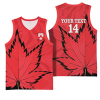 Custom Canada Curling Basketball Jersey Go Maple Leaf Marble Style - Wonder Print Shop