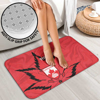 Custom Canada Curling Bathroom Set Go Maple Leaf Marble Style - Wonder Print Shop