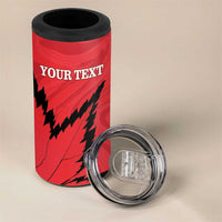 Custom Canada Curling 4 in 1 Can Cooler Tumbler Go Maple Leaf Marble Style - Wonder Print Shop