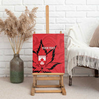 Custom Canada Curling Canvas Wall Art Go Maple Leaf Marble Style - Wonder Print Shop
