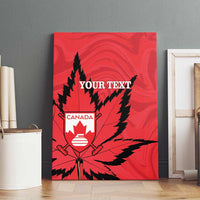 Custom Canada Curling Canvas Wall Art Go Maple Leaf Marble Style - Wonder Print Shop