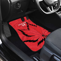 Custom Canada Curling Car Mats Go Maple Leaf Marble Style - Wonder Print Shop