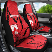 Custom Canada Curling Car Seat Cover Go Maple Leaf Marble Style - Wonder Print Shop
