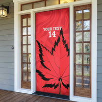 Custom Canada Curling Door Cover Go Maple Leaf Marble Style - Wonder Print Shop