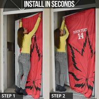 Custom Canada Curling Door Cover Go Maple Leaf Marble Style - Wonder Print Shop