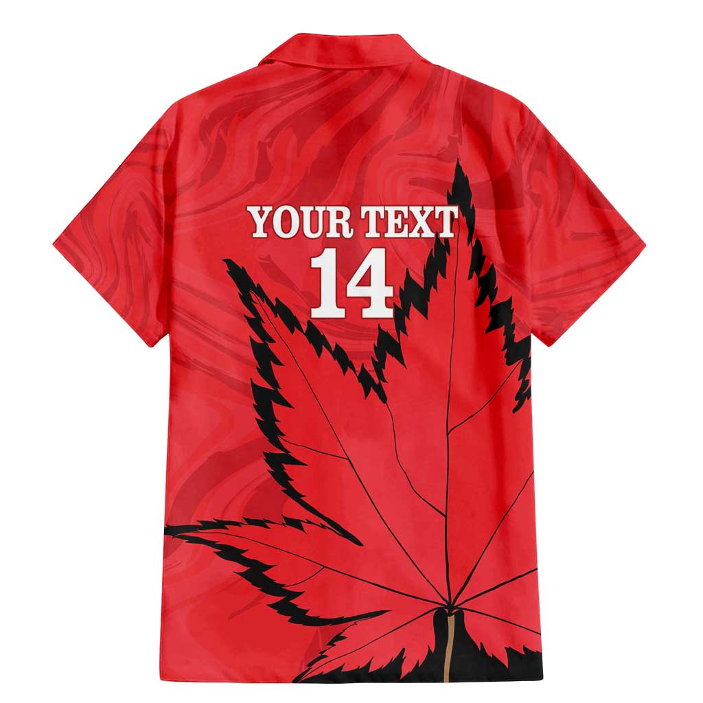 Custom Canada Curling Family Matching Mermaid Dress and Hawaiian Shirt Go Maple Leaf Marble Style - Wonder Print Shop