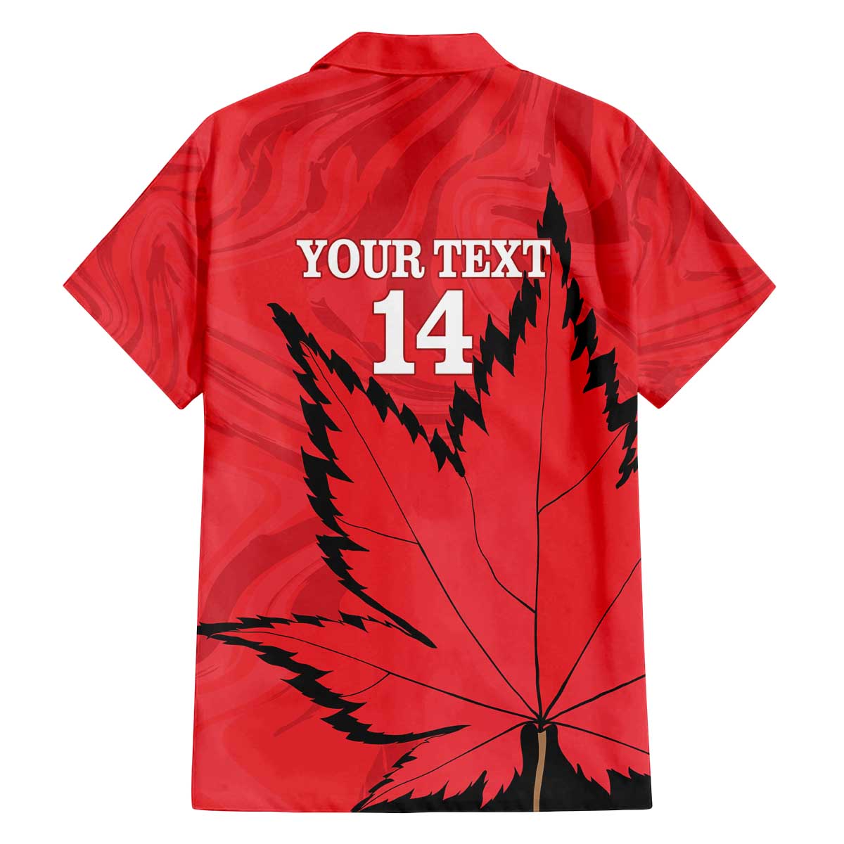 Custom Canada Curling Family Matching Off The Shoulder Long Sleeve Dress and Hawaiian Shirt Go Maple Leaf Marble Style - Wonder Print Shop