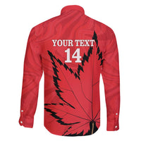 Custom Canada Curling Family Matching Summer Maxi Dress and Hawaiian Shirt Go Maple Leaf Marble Style - Wonder Print Shop